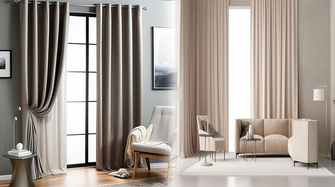 Luxurious Living Room Curtains for a Modern Aesthetic